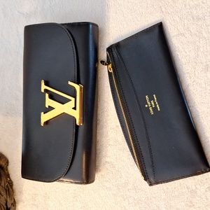 Louis Vuitton Portefeuille Lamb Leather Wallet with Removable 2nd Wall…